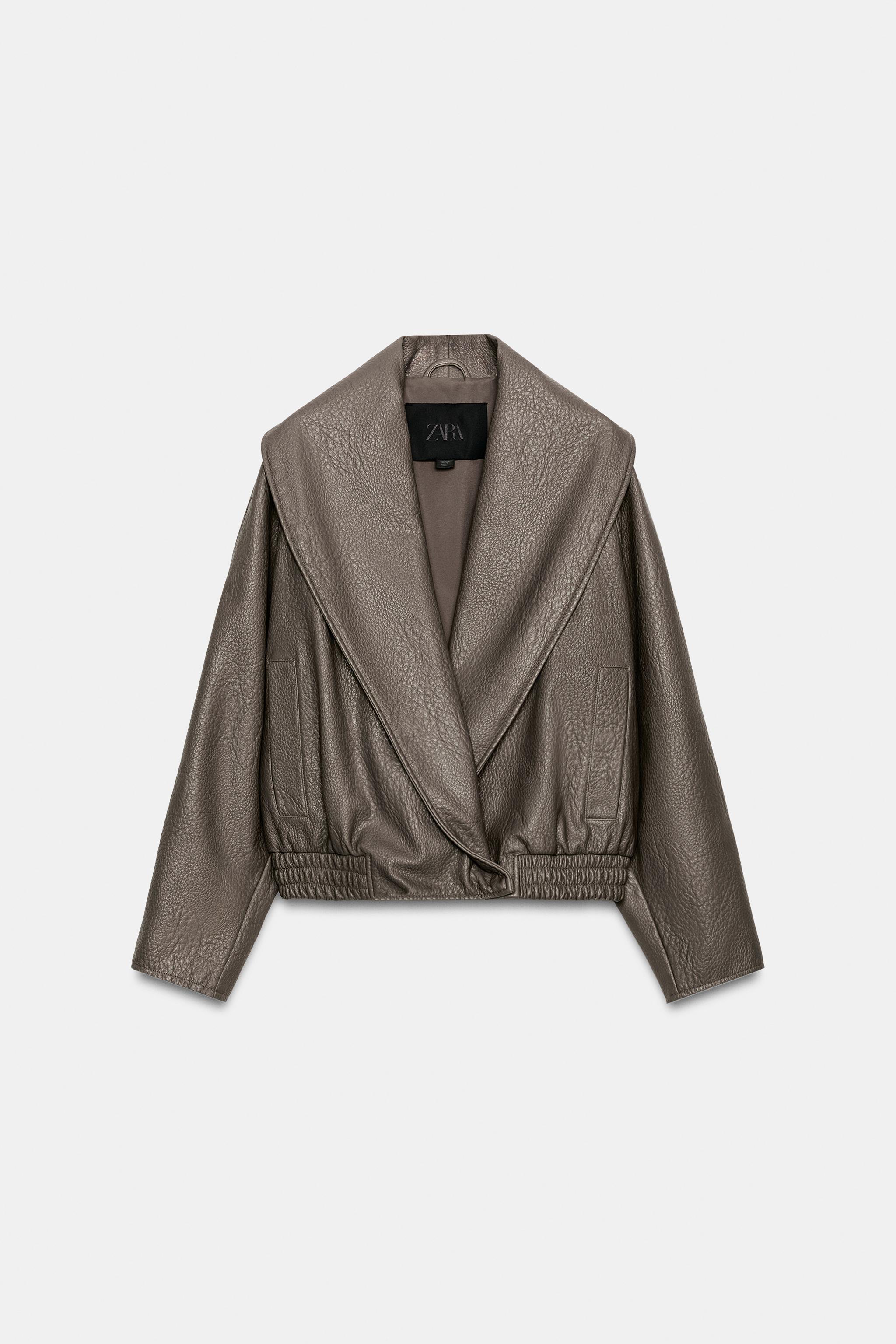 BLOUSON CROISÉ EN MATIÈRE SYNTHÉTIQUE ZW COLLECTION